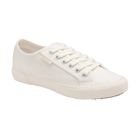 White Canvas Sulby Lace-Up Trainers | Ravel