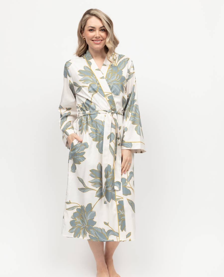 Piper Floral Long Dressing Gown | Cyberjammies