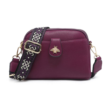 Cross Body Handbag with double zip