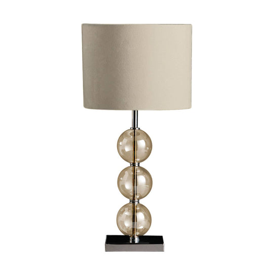 Mistro Cream Suede Effect Shade Table Lamp