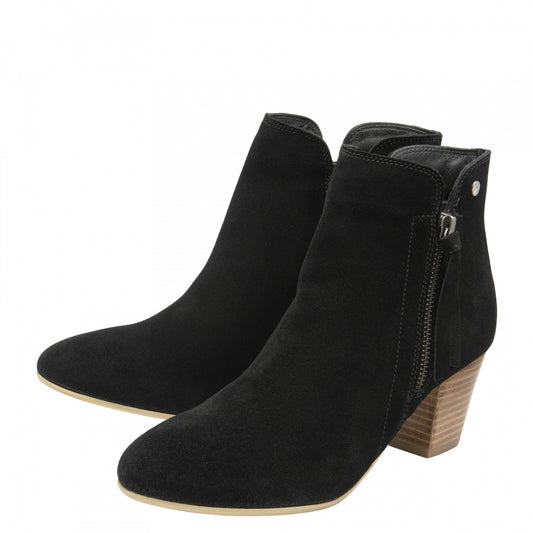 Black Suede Tulli Ankle Boots | Ravel