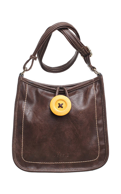 Retro Button Crossbody Bag | Bessie London