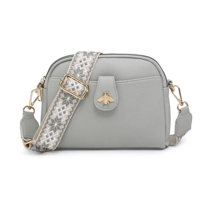 Cross Body Handbag with double zip