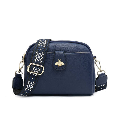 Cross Body Handbag with double zip