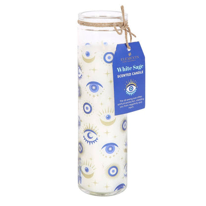 White Sage Tube Candle - All Seeing Eye