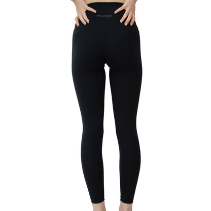 Black High Waist Full Length Yoga Leggings | Myga