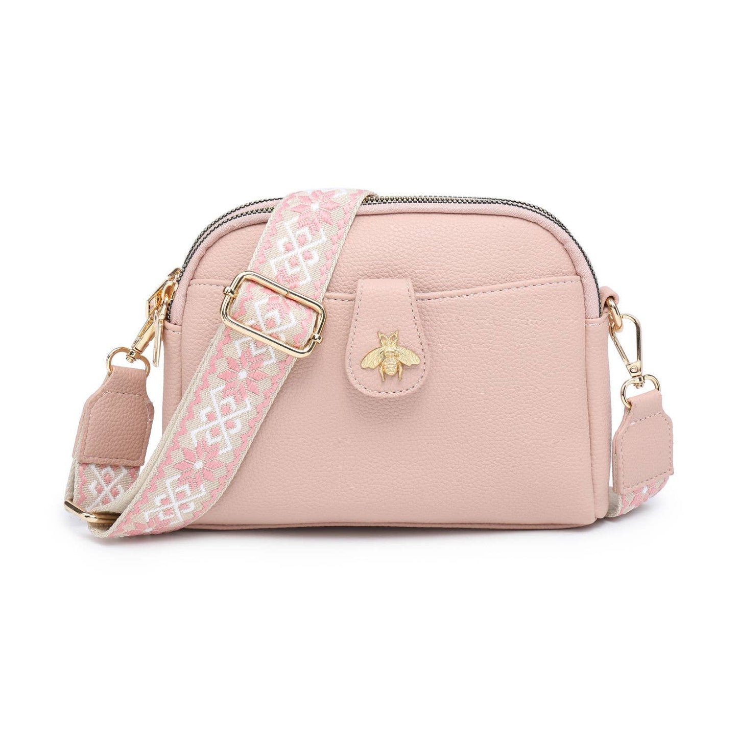 Cross Body Handbag with double zip