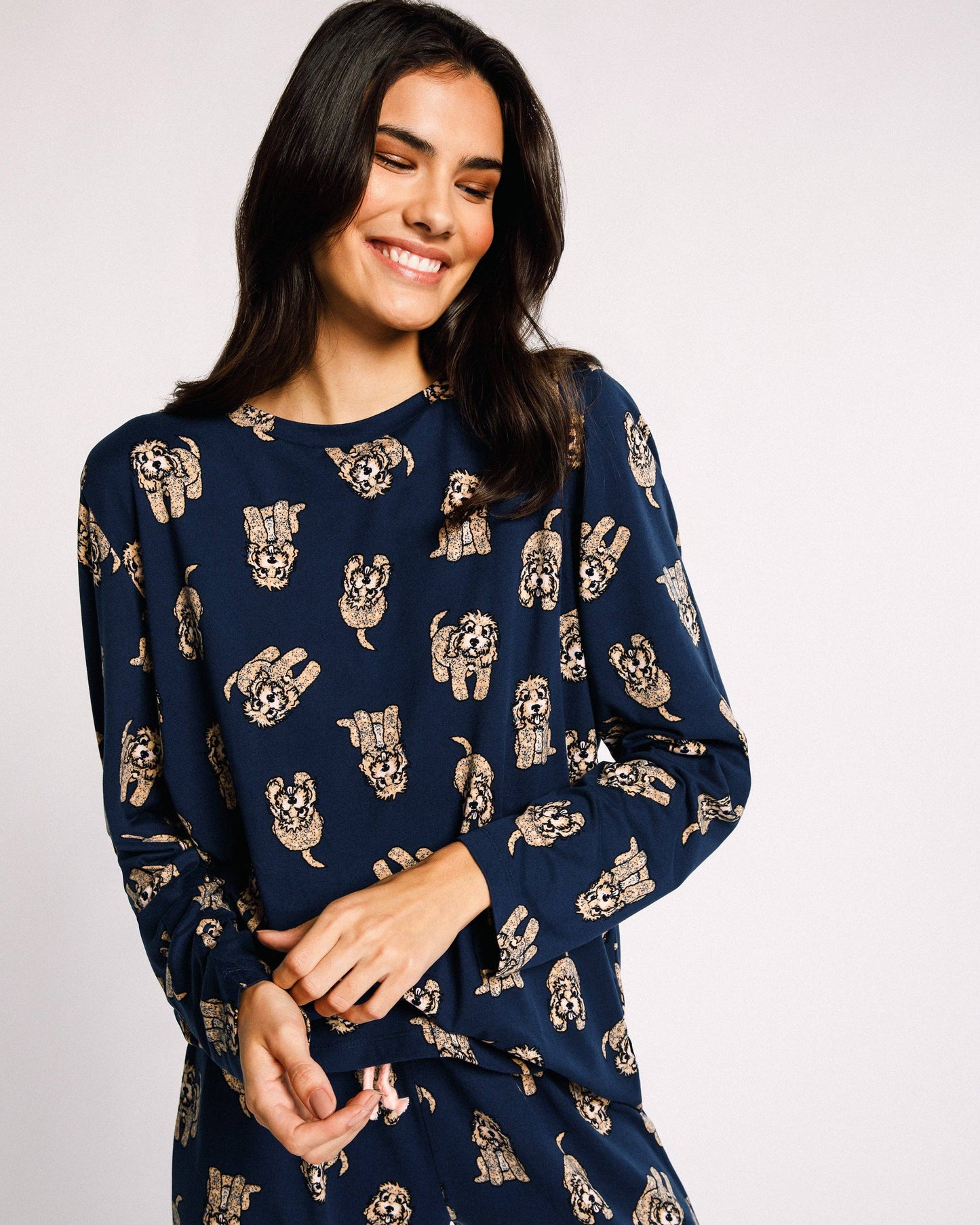 Cockapoo Print Pyjama Set | Navy