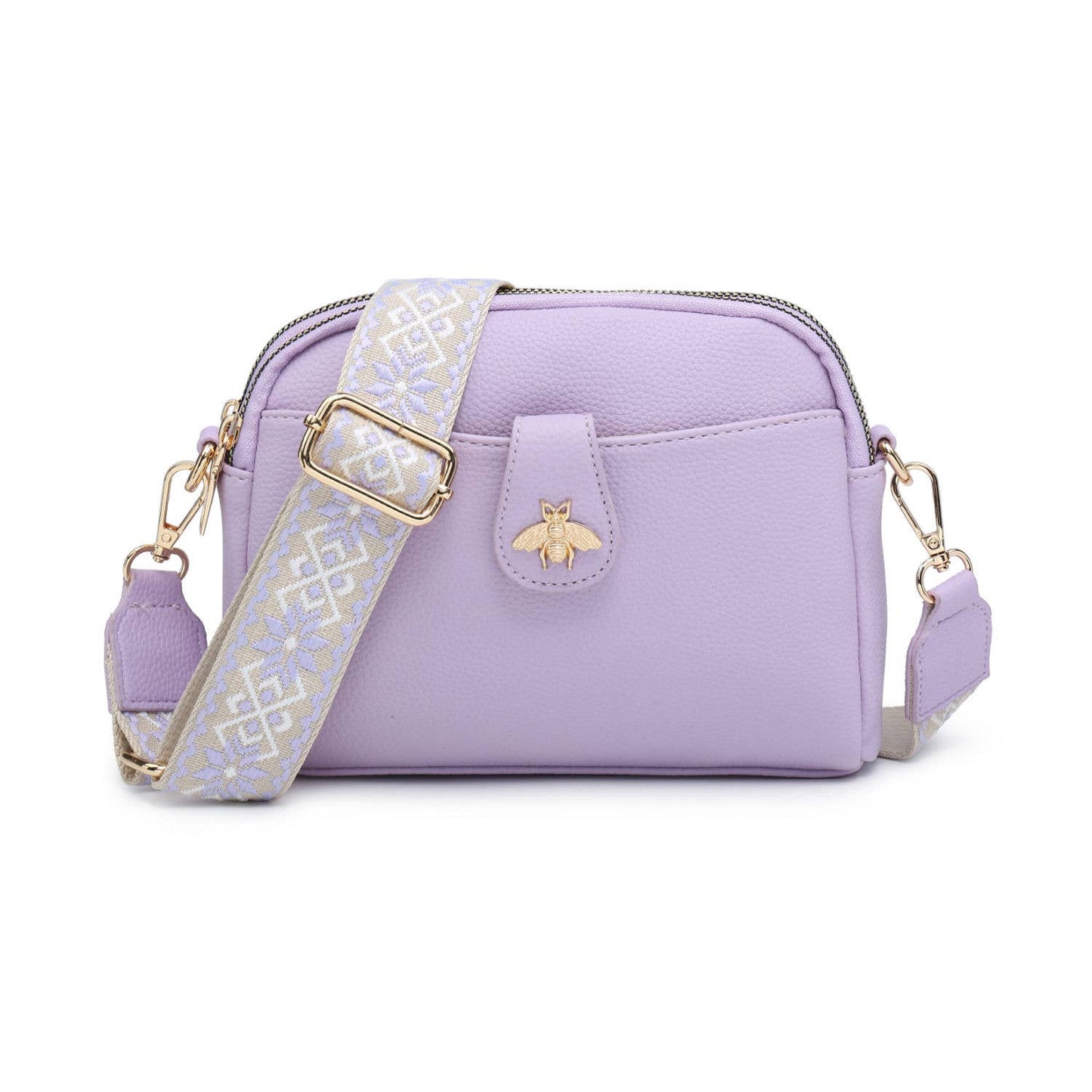 Cross Body Handbag with double zip