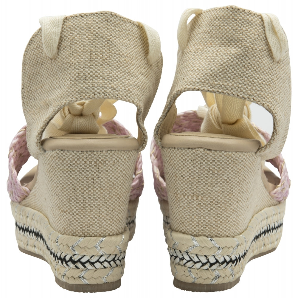 Pink Forres Open-Toe Wedge Women's Sandals | Ravel