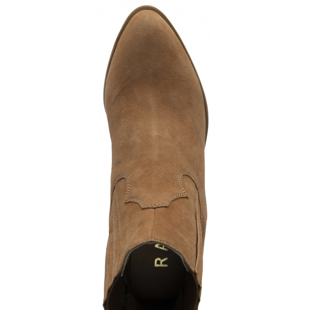 Tan Suede Ebert Heeled Ankle Boots Ravel