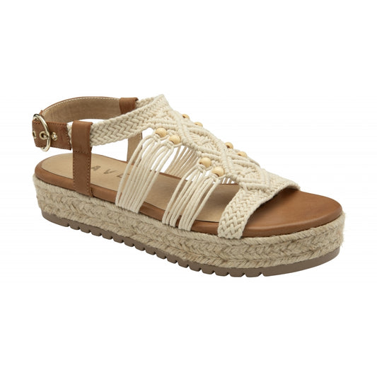 Tan Textile Women's Medway Flatform Sandals | Ravel