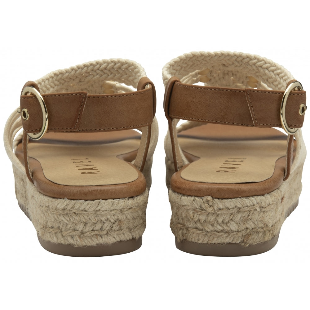 Tan Textile Women's Medway Flatform Sandals | Ravel