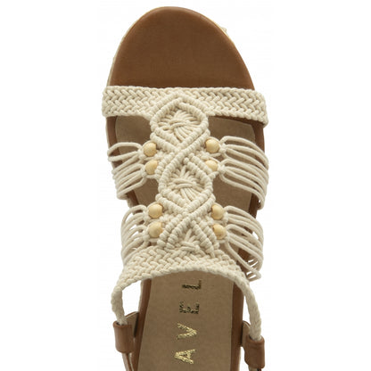 Tan Textile Women's Medway Flatform Sandals | Ravel