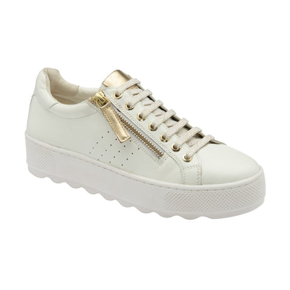 White Leather Women's Calton Trainers | Ravel