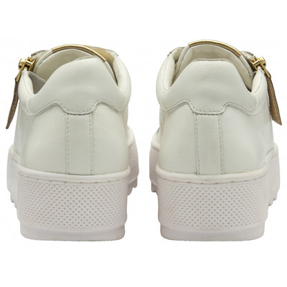 White Leather Women's Calton Trainers | Ravel