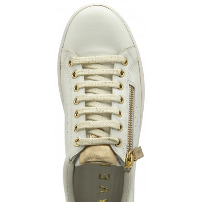 White Leather Women's Calton Trainers | Ravel