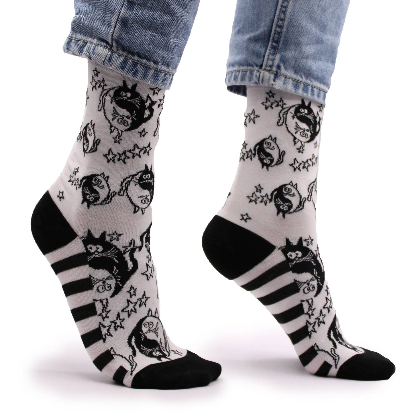 Ying Yang Patterned Bamboo Socks - Hop Hare